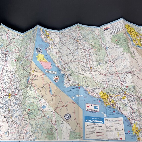 VTG. 1968 Lot Of 3 Chevron Maps Califorina, Orange County, San Francisco USA - Picture 9 of 14